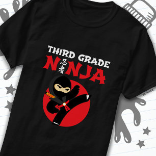 3rd Grade Ninja Kick First Day Back To School T-Shirt