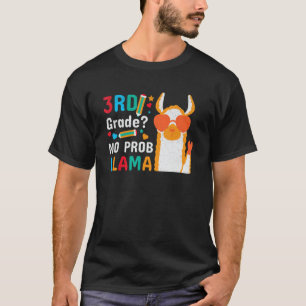 3rd Grade No Prob Llama Cute Back To School T-Shirt