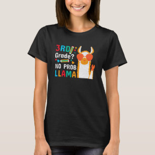 3rd Grade No Prob Llama Cute Back To School T-Shirt