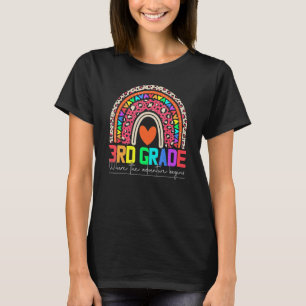 3rd grade rainbow leopard teacher team third grade T-Shirt