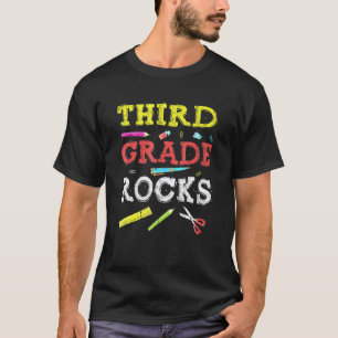 3rd Grade Rocks Back To School Teacher T-Shirt