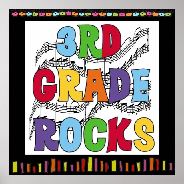 3rd Grade Rocks Classroom Poster (Front)