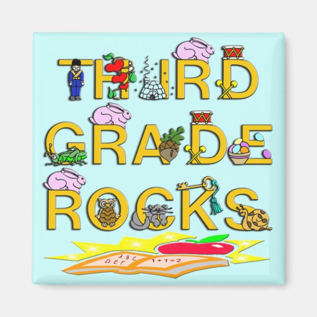 3rd Grade Rocks Magnet (Front)