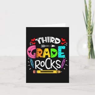 3rd Grade Rocks Third Grade Rock Back To School Card