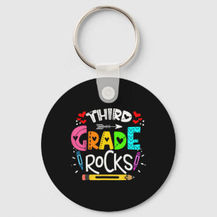 3rd Grade Rocks Third Grade Rock Back To School Key Ring