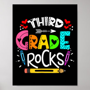 3rd Grade Rocks Third Grade Rock Ck To School Poster