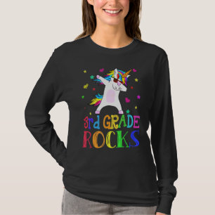3rd Grade Rocks Unicorn Dab Back to School Teacher T-Shirt