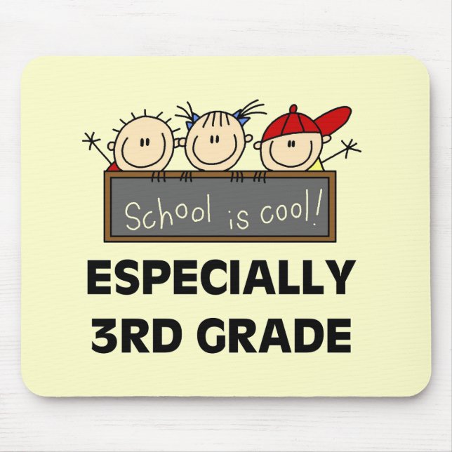 3rd Grade School is Cool Tshirts and Gifts Mouse Pad (Front)