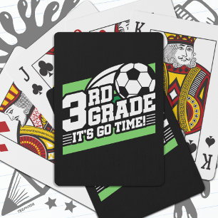 3rd Grade Soccer Football First Day Back To School Playing Cards