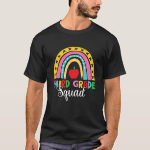 3rd Grade Squad Back To School Rainbow Teachers T-Shirt