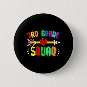 3rd Grade Squad Back To School Third Grade Teacher 6 Cm Round Badge
