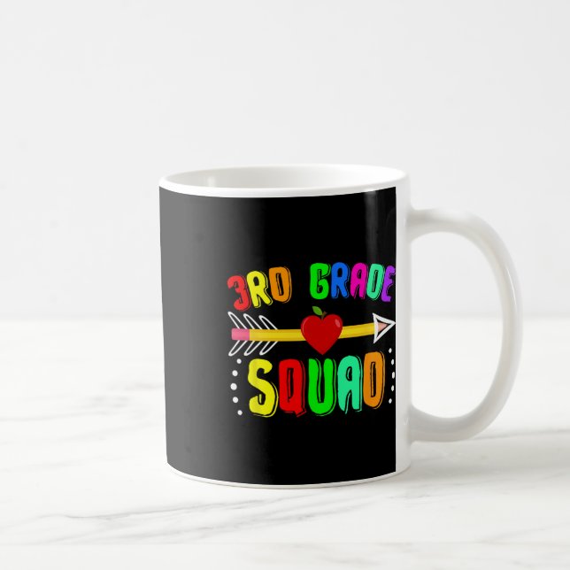 3rd Grade Squad Back To School Third Grade Teacher Coffee Mug (Right)