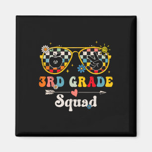 3rd Grade Squad Cute Groovy Teacher Student Ck To Magnet