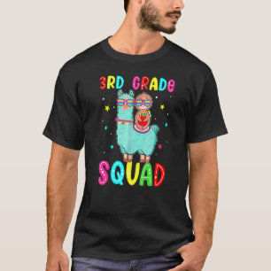 3rd Grade Squad Cute Sloth Ridding Llama Back To S T-Shirt