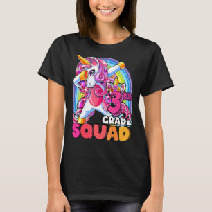3rd Grade Squad Dabbing Unicorn Back To School Gir T-Shirt