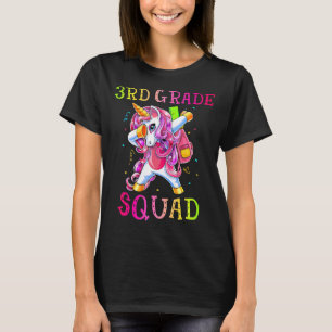 3rd Grade Squad Dabbing Unicorn Girls Kids Back To T-Shirt