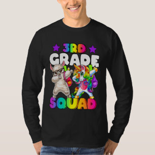 3rd Grade Squad Dabbing Unicorn Llama Back to Scho T-Shirt