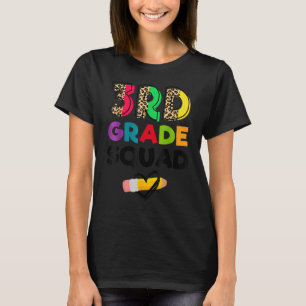 3rd Grade Squad Leopard Team Third Grade Teachers T-Shirt