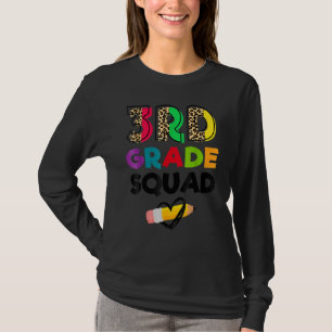 3rd Grade Squad Leopard Team Third Grade Teachers T-Shirt
