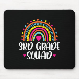 3rd Grade Squad Rainbow Back To School Teacher Kid Mouse Pad