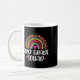 3rd Grade Squad Rainbow Ck To School Teacher Kids  Coffee Mug