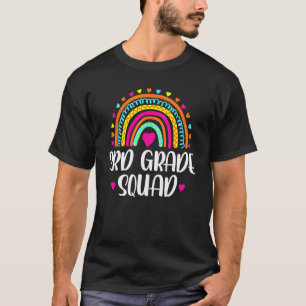 3rd Grade Squad Teacher Rainbow Back To School T-Shirt