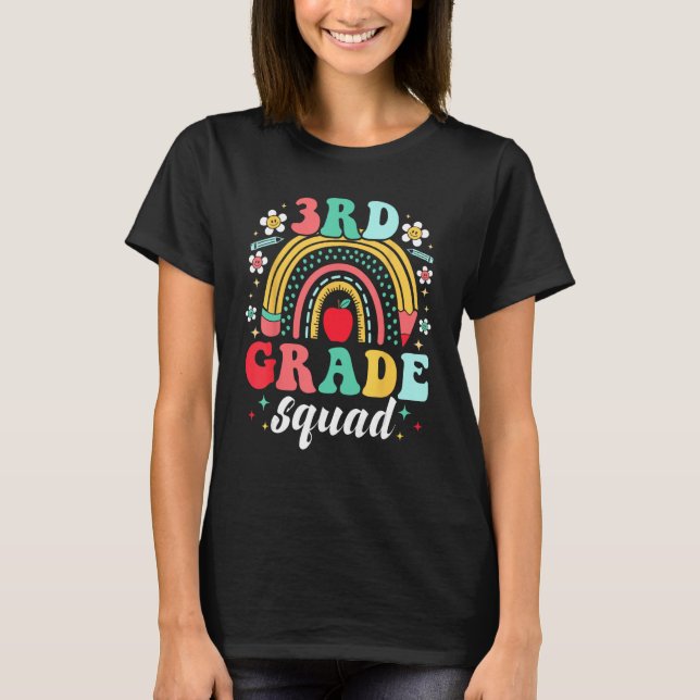 3rd Grade Squad Team  Back To School Girls Boys Te T-Shirt (Front)