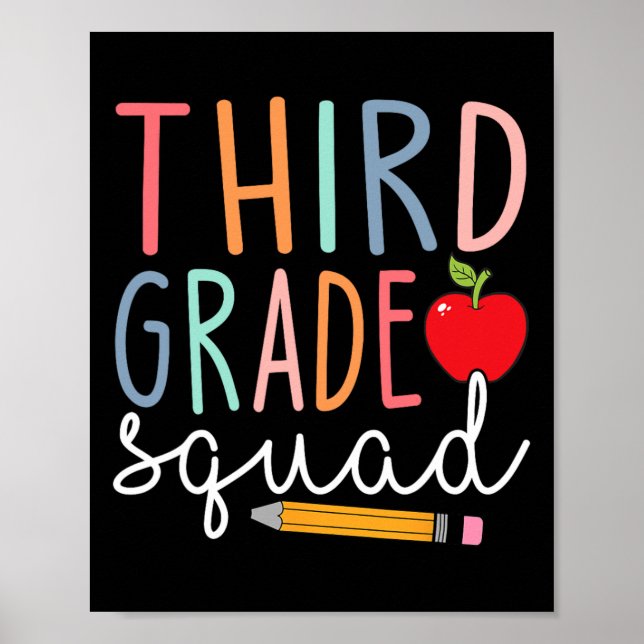 3rd Grade Squad Third Grade Ck To School  Poster (Front)