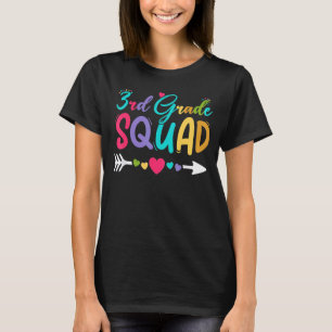 3rd Grade Squad Third Grade Teacher Student Back T T-Shirt