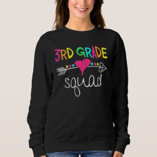 3rd Grade Squad Third Teacher Student Team Back To Sweatshirt
