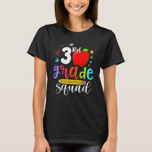 3rd Grade Squad Third Teacher Student Team Back To T-Shirt