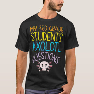 3rd Grade Teacher Appreciation I Aolotl Questions T-Shirt