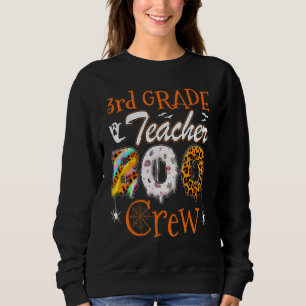 3rd Grade Teacher Boo Crew  Teachers Halloween Cos Sweatshirt