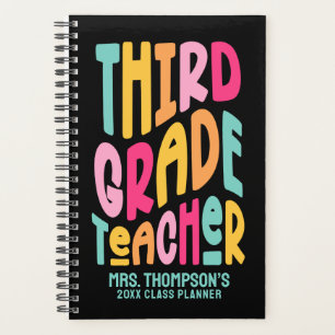 3rd Grade Teacher Colorful Text Planner