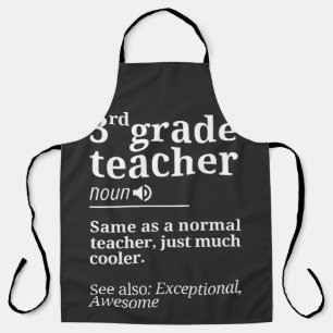 3rd Grade Teacher Funny Third Grade Teachers Gifts Apron