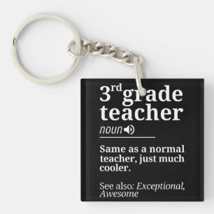 3rd Grade Teacher Funny Third Grade Teachers Gifts Key Ring