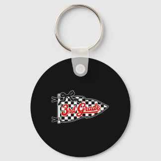 3rd Grade Teacher Pennant Flag Back To School Key Ring