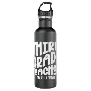 3rd Grade Teacher White Text Design 710 Ml Water Bottle