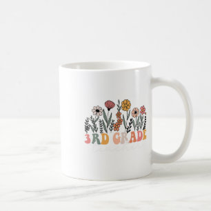 3rd Grade Teacher Wildflower Floral Back To School Coffee Mug