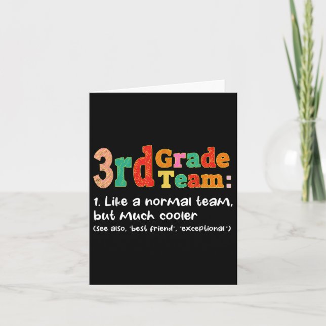 3rd Grade Team Definition Like Normal Team Back To Card (Front)