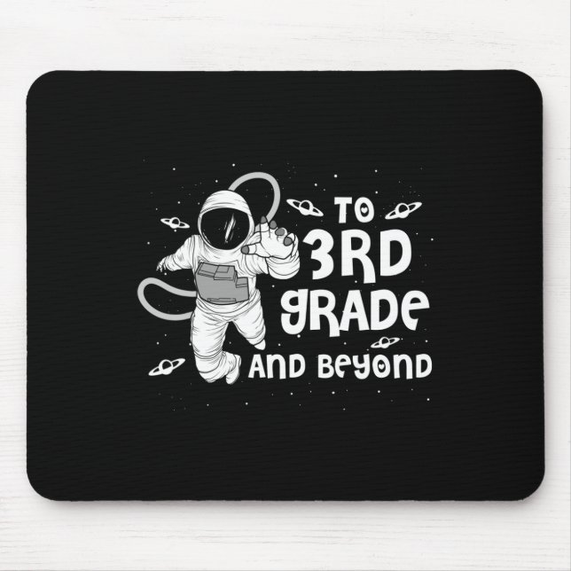 3rd Grade Tee Back To School Spaceman Space Lovers Mouse Pad (Front)