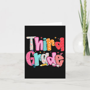 3rd Grade Third Grade Kids Teacher Back To School Card