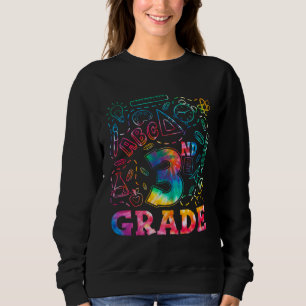 3rd Grade Tide Dye Third Grade Back To School Boys Sweatshirt