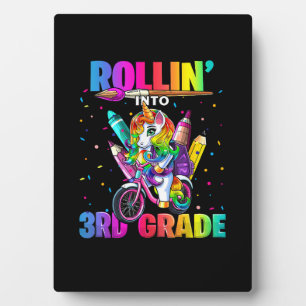 3rd Grade Unicorn Back to School First Day of Scho Plaque