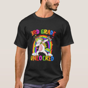 3Rd Grade Unlocked Dabbing Unicorn Teacher Back To T-Shirt
