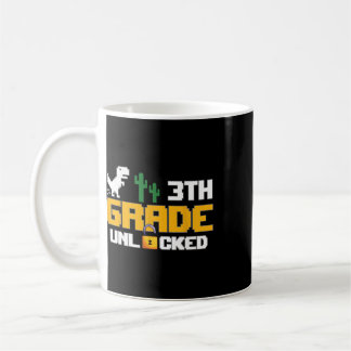 3rd Grade Unlocked Dinosaur Funny Video Game Ck To Coffee Mug