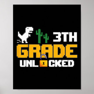3rd Grade Unlocked Dinosaur Funny Video Game Ck To Poster