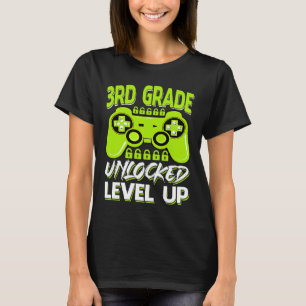 3rd Grade Unlocked Level Up Video Gamer Back To Sc T-Shirt