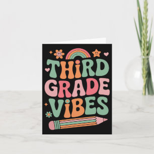 3rd Grade Vibes Back To School Look For Kid And Te Card