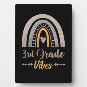 3rd Grade Vibes Rainbow Third Grade Back to School Plaque